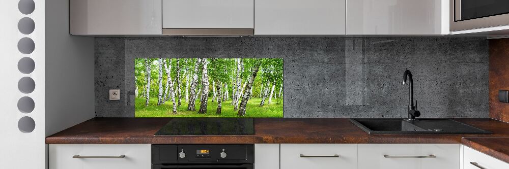 Kitchen splashback Birch forest