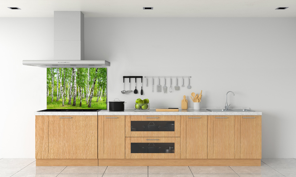 Kitchen splashback Birch forest