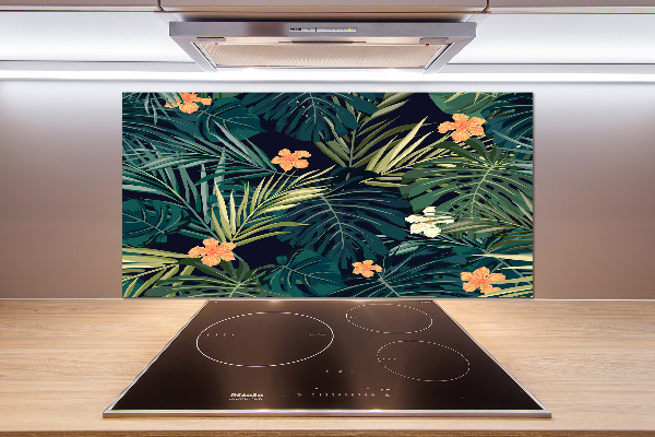 Kitchen splashback Tropical leaves