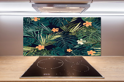 Kitchen splashback Tropical leaves