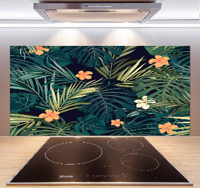 Kitchen splashback Tropical leaves