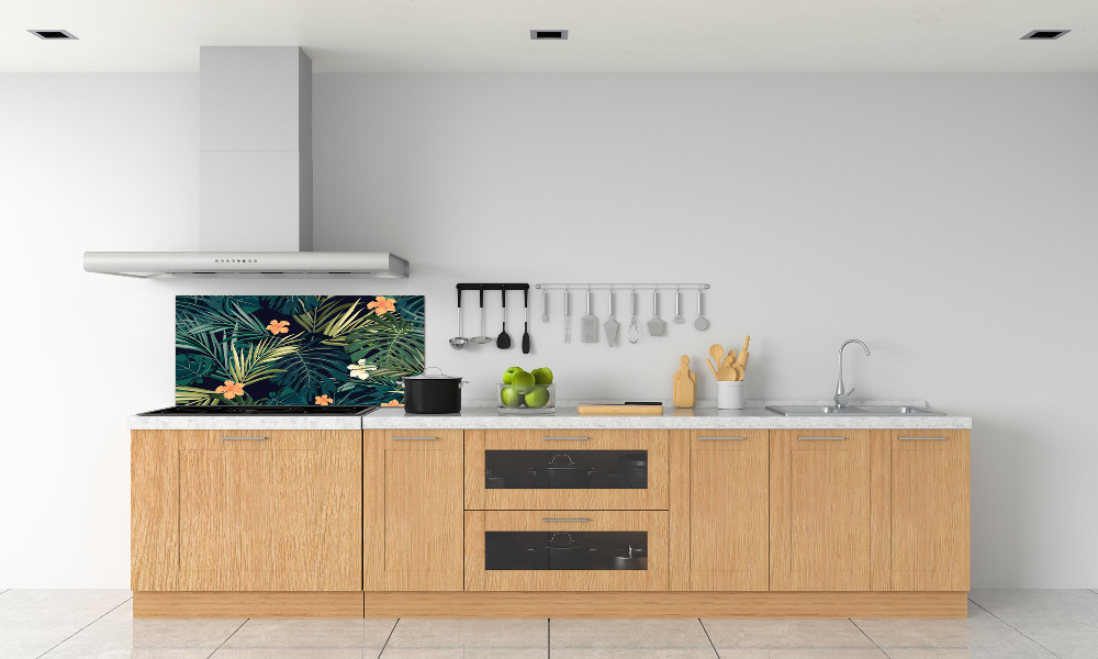 Kitchen splashback Tropical leaves