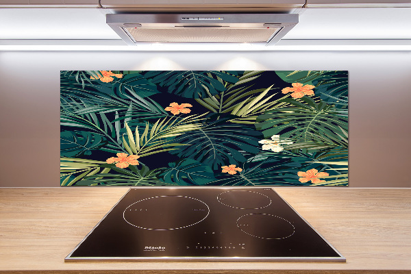 Kitchen splashback Tropical leaves