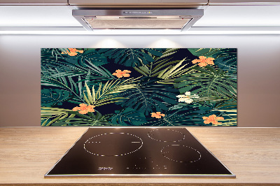 Kitchen splashback Tropical leaves