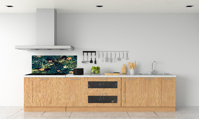 Kitchen splashback Tropical leaves