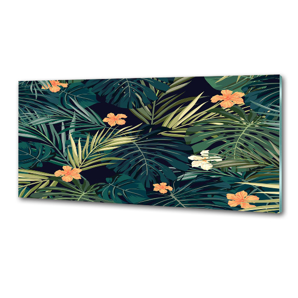 Kitchen splashback Tropical leaves