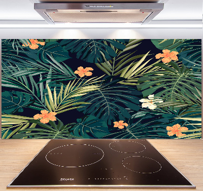 Kitchen splashback Tropical leaves