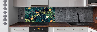 Kitchen splashback Tropical leaves