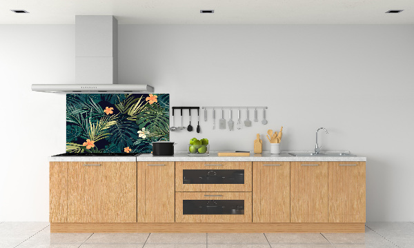 Kitchen splashback Tropical leaves