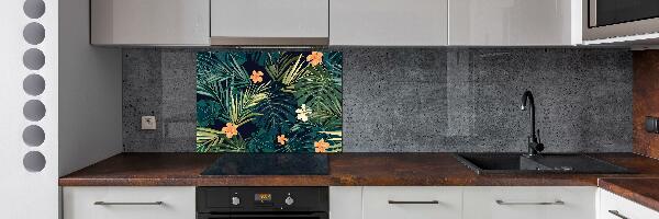 Kitchen splashback Tropical leaves