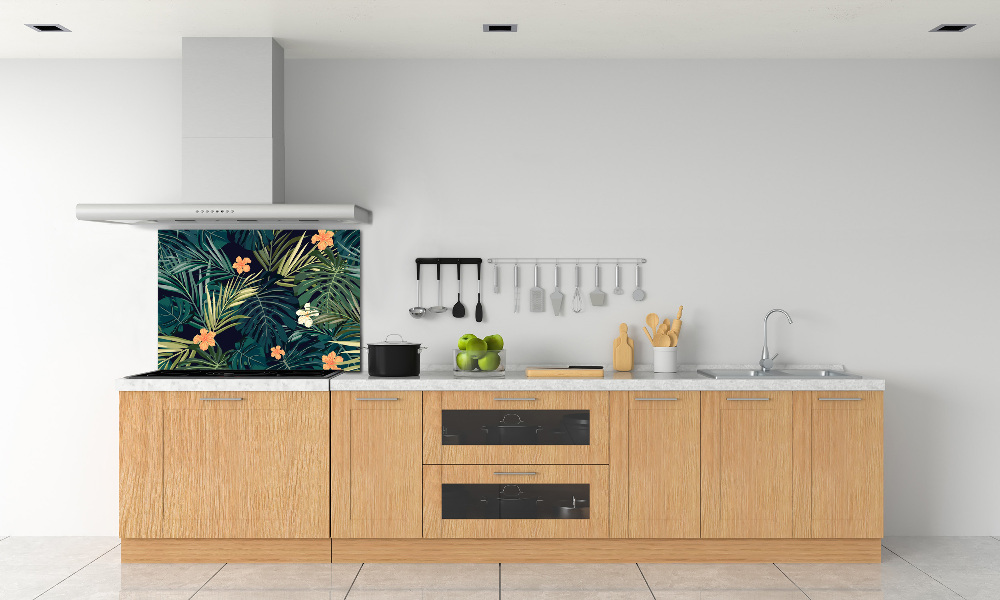 Kitchen splashback Tropical leaves