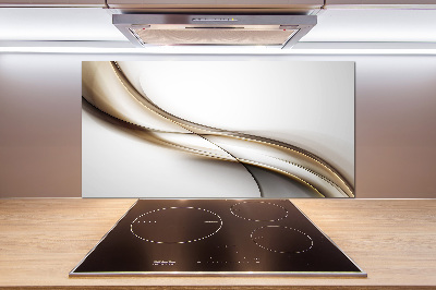 Kitchen splashback Brown wave