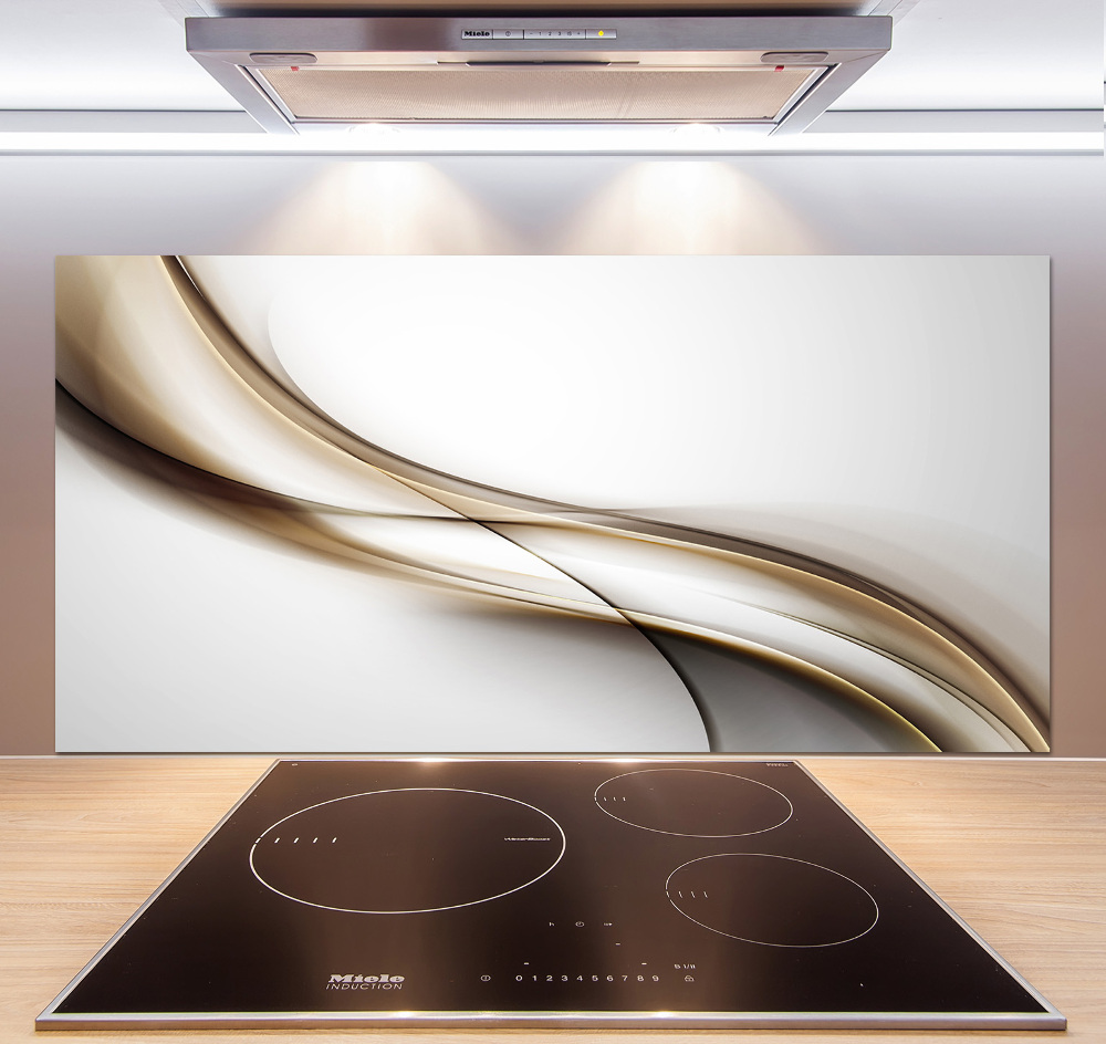 Kitchen splashback Brown wave