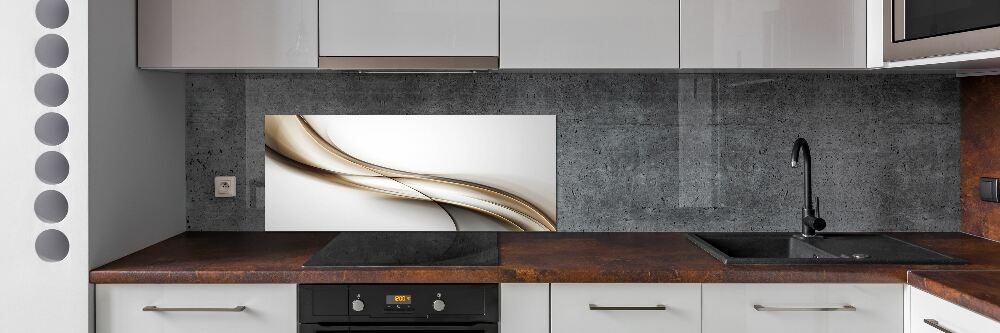 Kitchen splashback Brown wave