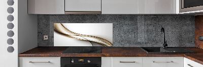 Kitchen splashback Brown wave