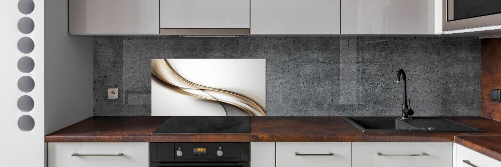 Kitchen splashback Brown wave