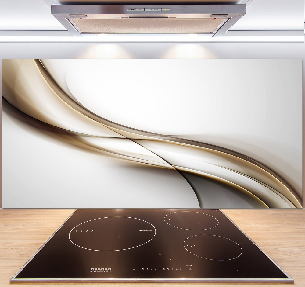 Kitchen splashback Brown wave