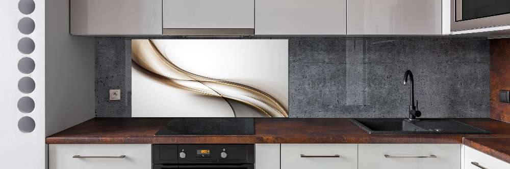 Kitchen splashback Brown wave