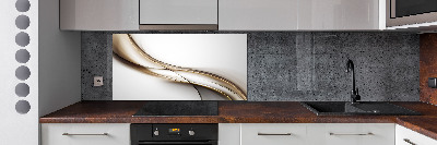 Kitchen splashback Brown wave