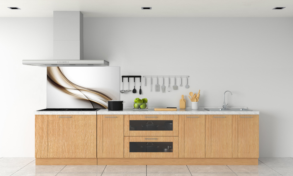 Kitchen splashback Brown wave