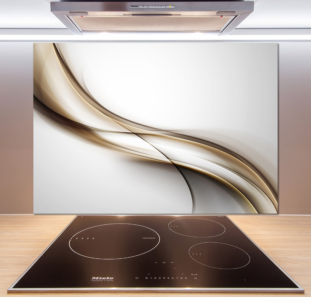 Kitchen splashback Brown wave