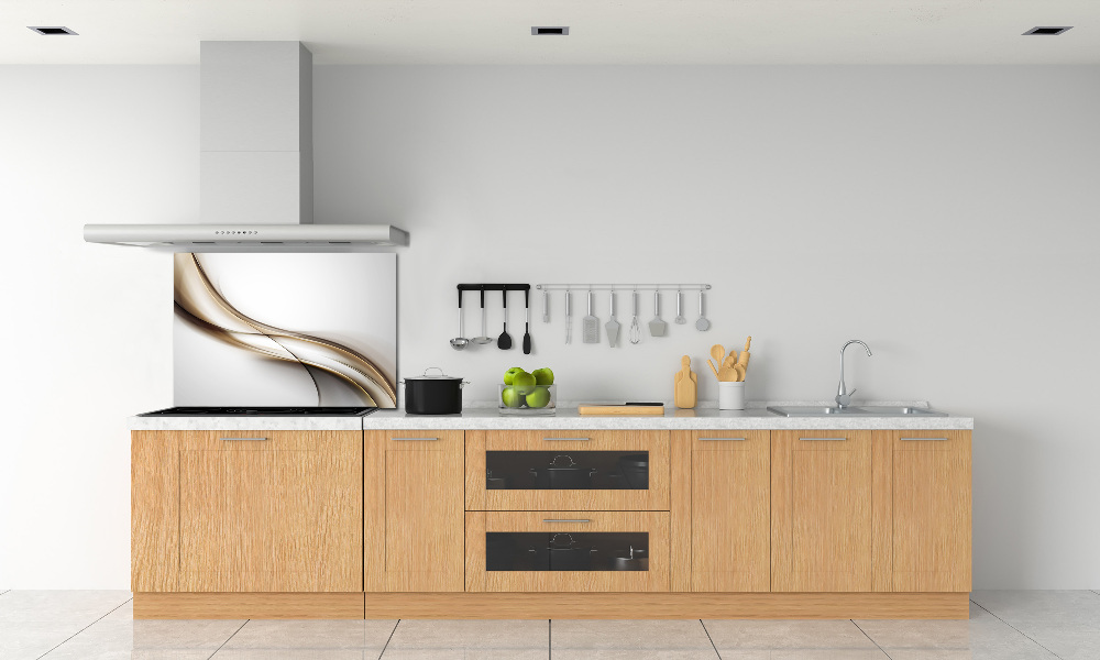 Kitchen splashback Brown wave