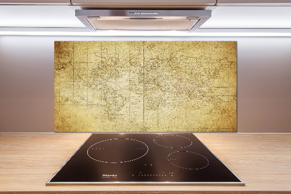 Cooker splashback Old map of the world