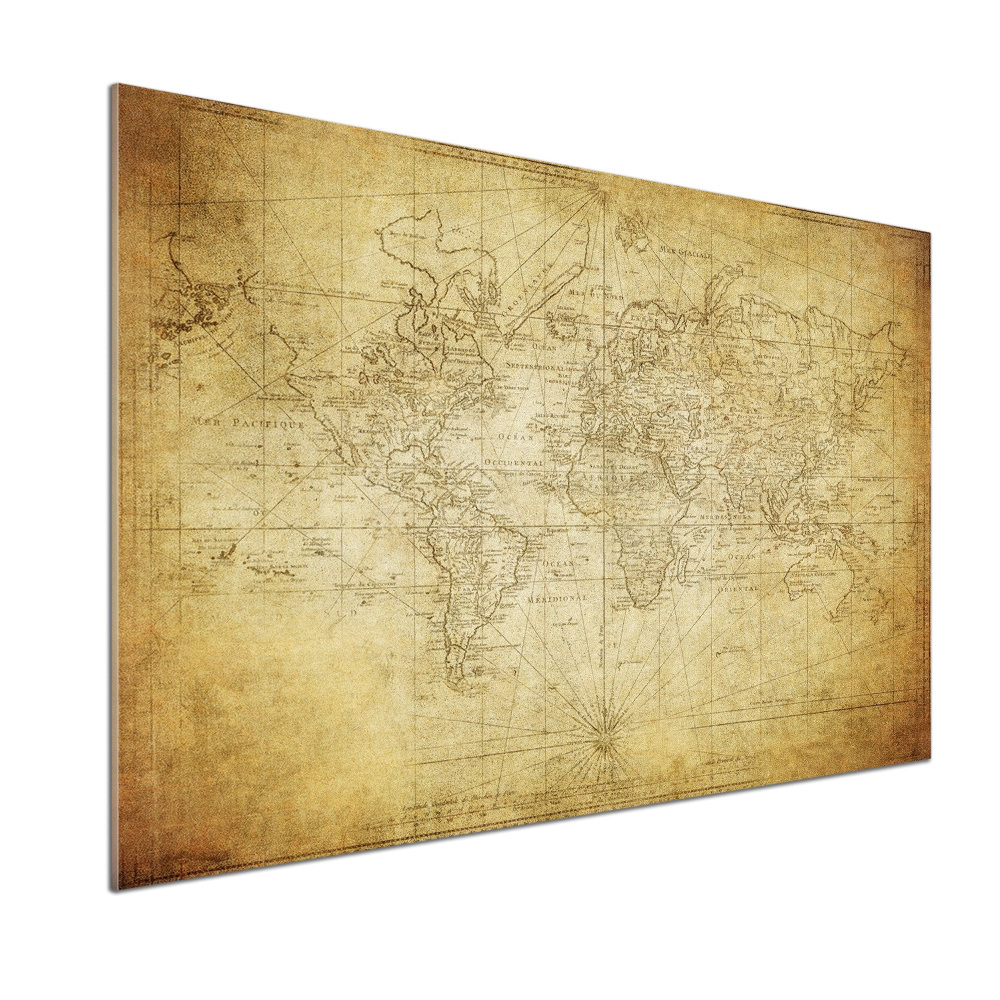 Cooker splashback Old map of the world