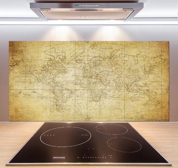 Cooker splashback Old map of the world