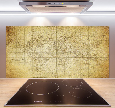 Cooker splashback Old map of the world