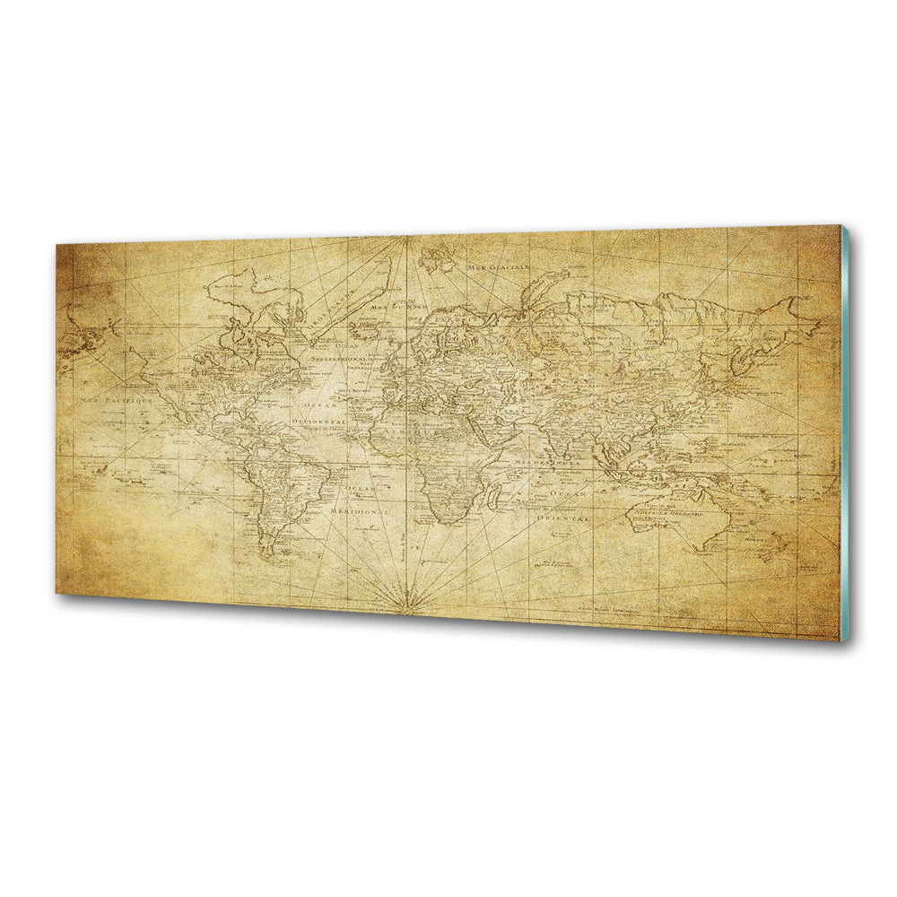 Cooker splashback Old map of the world