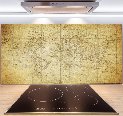 Cooker splashback Old map of the world