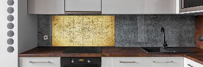 Cooker splashback Old map of the world