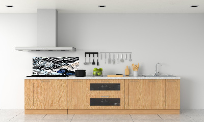 Kitchen splashback Butterflies and flowers