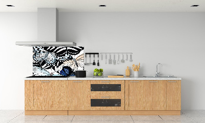 Kitchen splashback Butterflies and flowers