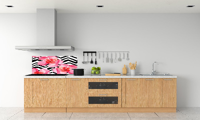 Kitchen splashback Hawaiian flowers