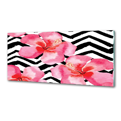 Kitchen splashback Hawaiian flowers