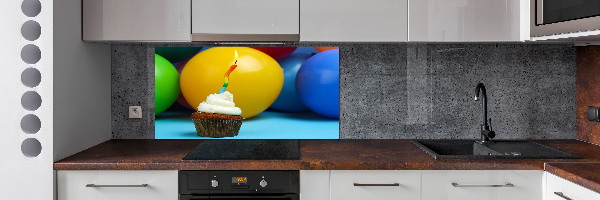 Kitchen splashback Birthday cupcake