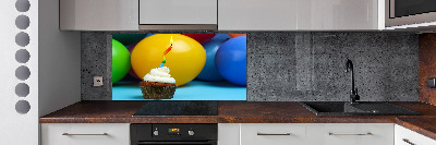 Kitchen splashback Birthday cupcake