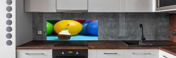 Kitchen splashback Birthday cupcake