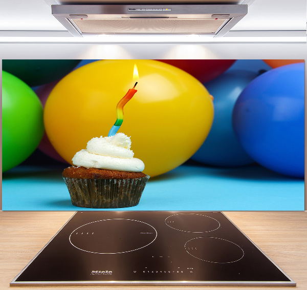 Kitchen splashback Birthday cupcake