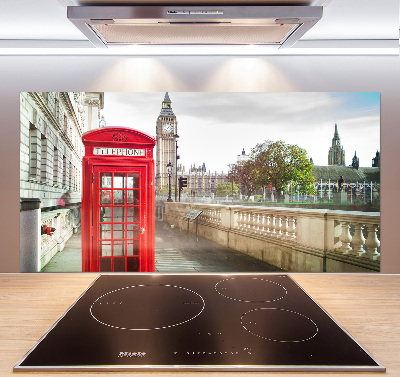 Cooker splashback telephone booth