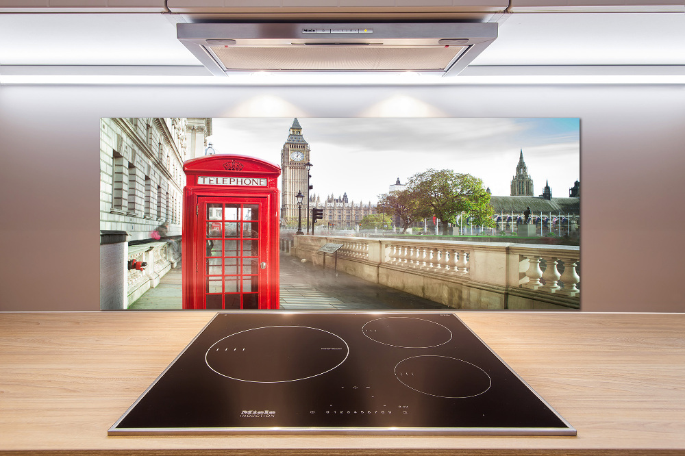 Cooker splashback telephone booth