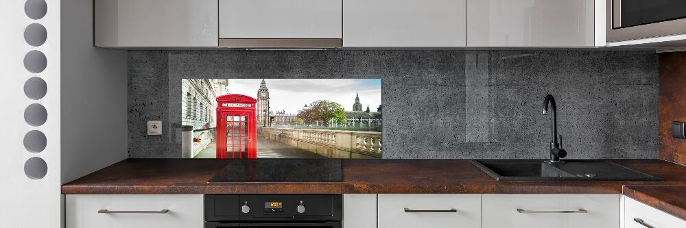 Cooker splashback telephone booth