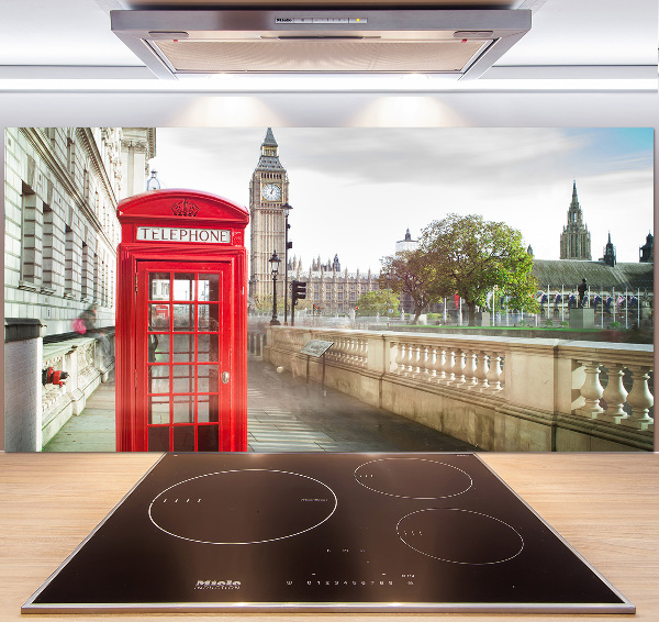 Cooker splashback telephone booth