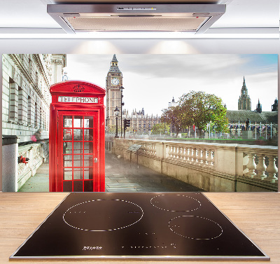 Cooker splashback telephone booth