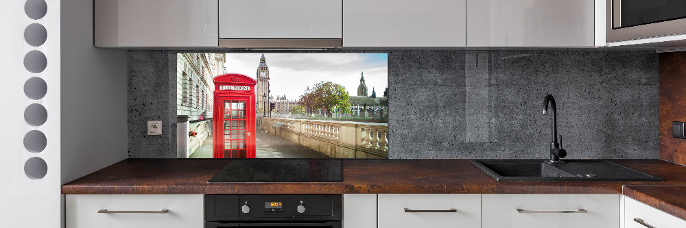 Cooker splashback telephone booth