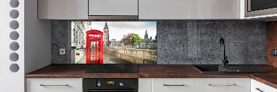 Cooker splashback telephone booth