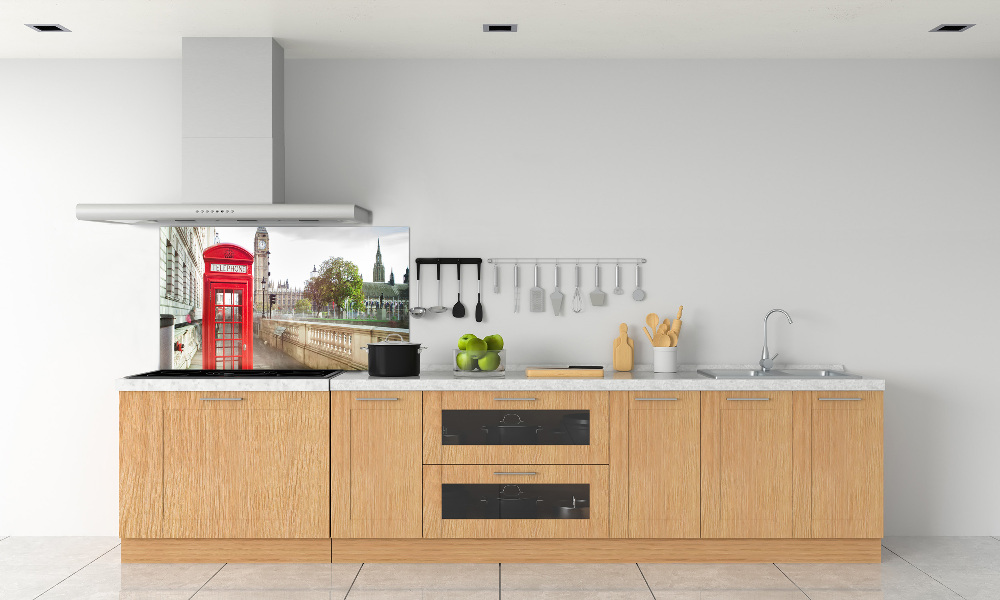 Cooker splashback telephone booth