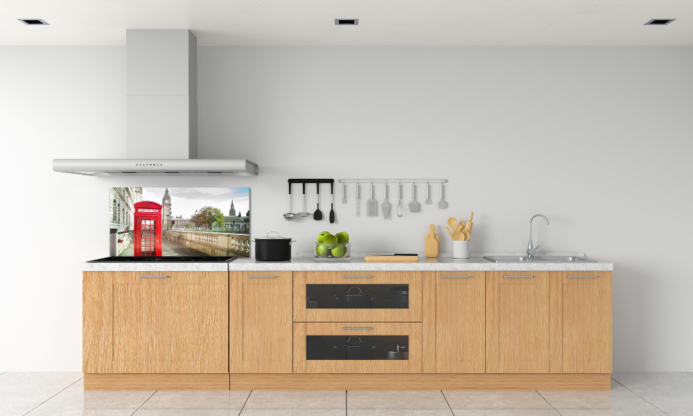 Cooker splashback telephone booth